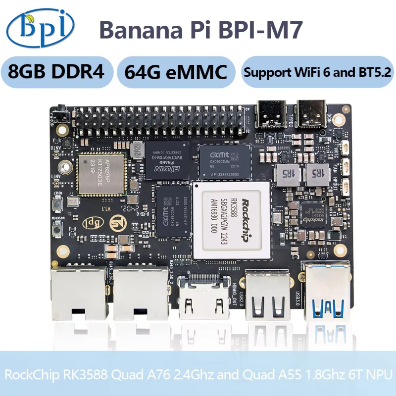 【Hot Sale】Banana Pi BPI-M7 Dev - đánh giá và giá Banana Pi Bpi M7 Rk3588