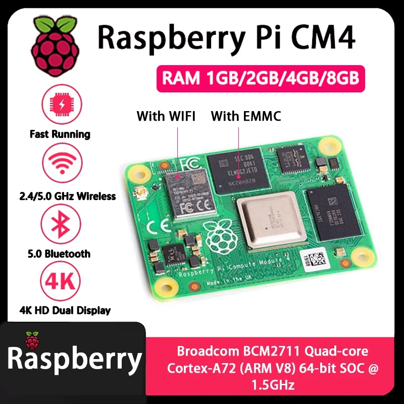 Raspberry Pi CM4 1GB/2GB/4GB/8 - đánh giá và giá Compute Module 4 32Gb Wifi
