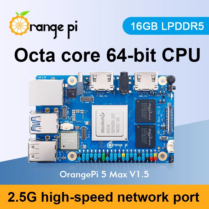 RoRuSOrange Pi 5 Max 16GB V1.5 - đánh giá và giá Orange Pi 5 Max Rk3588