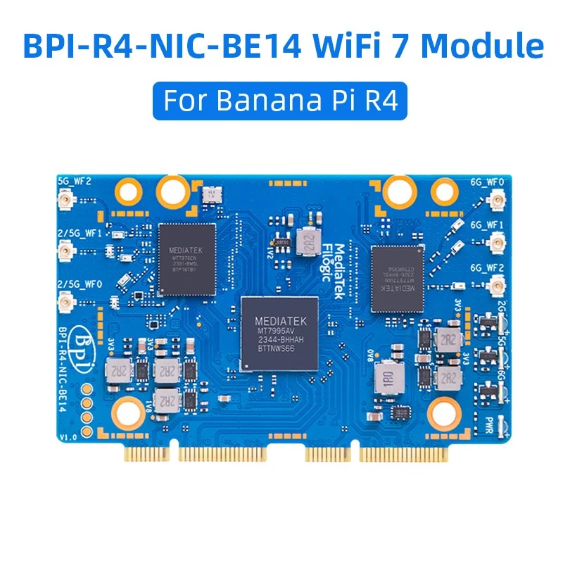 BPI-R4 BPI-R4-NIC-BE14 WiFi 7  - đánh giá và giá Bananapi Bpi R4 Wifi 7